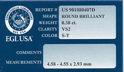 0.38 Carat Natural Color Loose Pink Champagne Diamond | Round Brilliant VS2 Clarity