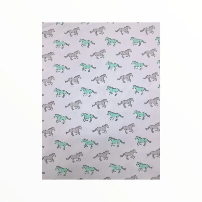 100 % Printed Cotton Horses Collection 140 cm