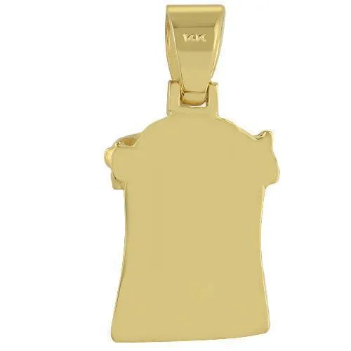 14K Solid Yellow Gold Mens Jesus Head Pendant With Round Cut Diamonds 1.03 Ctw