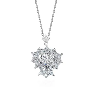 2.0 Ct Heart Cut Diamond Pendant Necklace