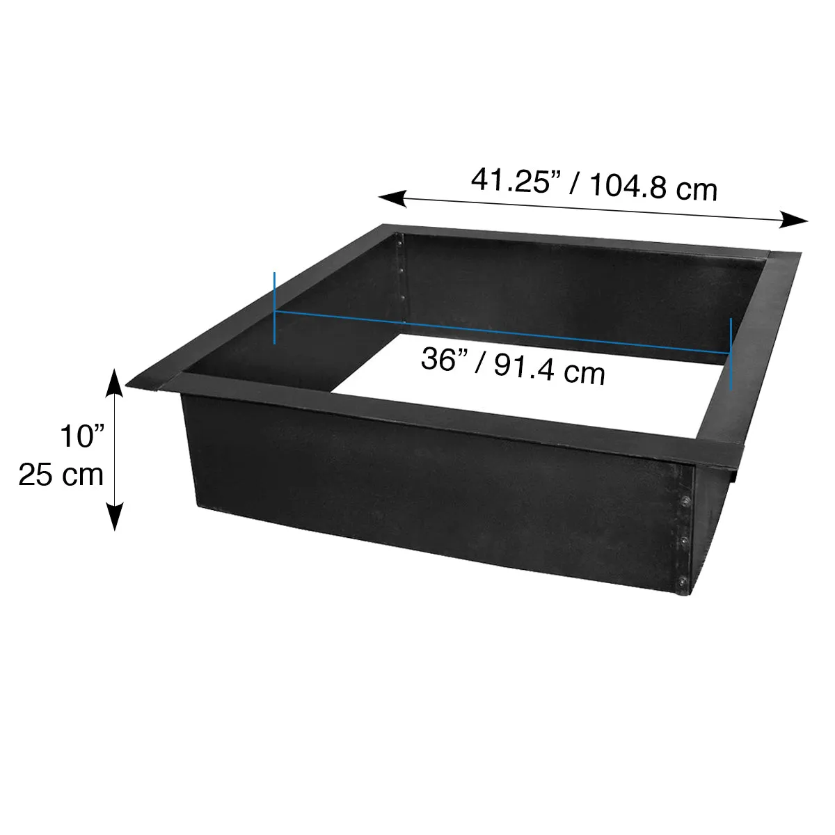 36 in. Square x 10 in. High Fire Ring