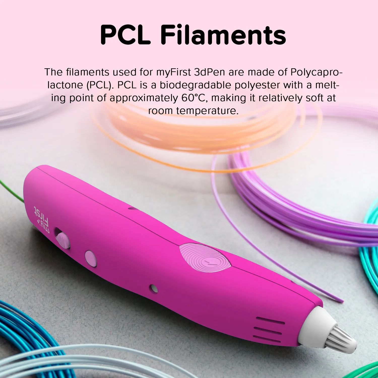 3D Pen for Kids w/ 9 Filaments and Stencil Book | myFirst 3dPen Make