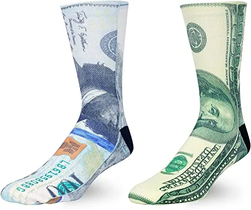 3D Print Money Socks, Unique Dollars-themed Gifts for Men Women, Perfect Cash Gifts, Accountant Appreciation Presents,  Christmas Gifts