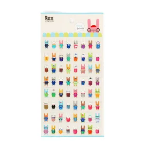 3D Puffy Bunny Rabbit Stickers