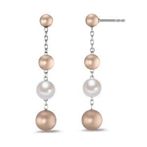 595271 TeNo ARYA Steel & Aluminum Pearl Earrings