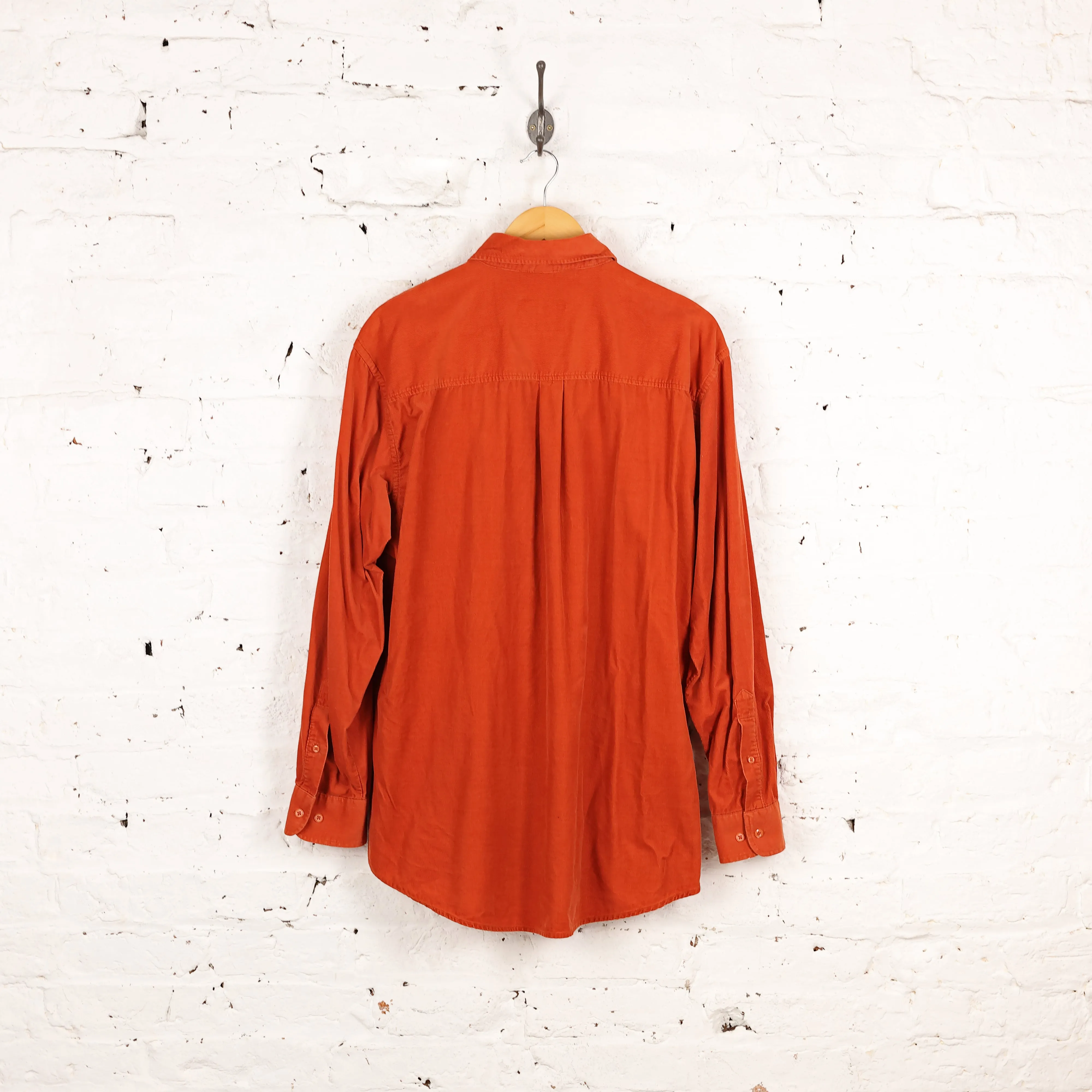 90s Corduroy Shirt - Orange - XL