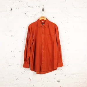 90s Corduroy Shirt - Orange - XL