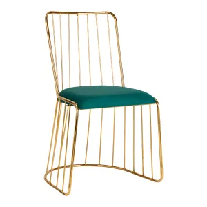 ACTIVESHOP CHAIR VELVET QS-M00 GOLD GREEN