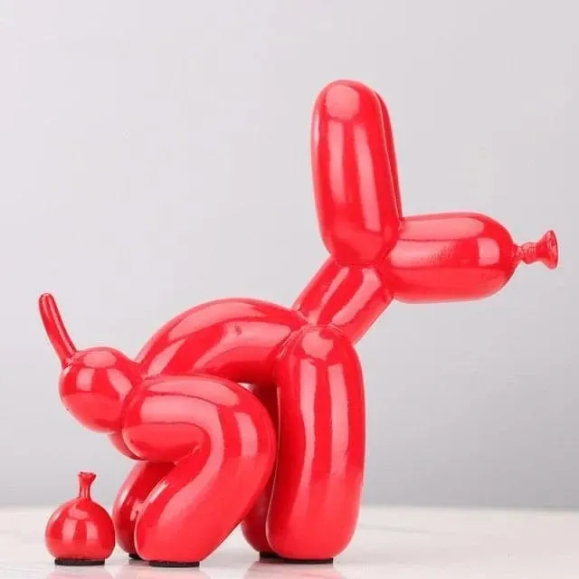 Air Balloon Dog Pooping Figurine