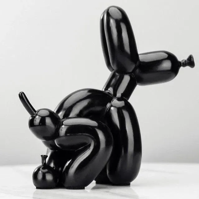 Air Balloon Dog Pooping Figurine