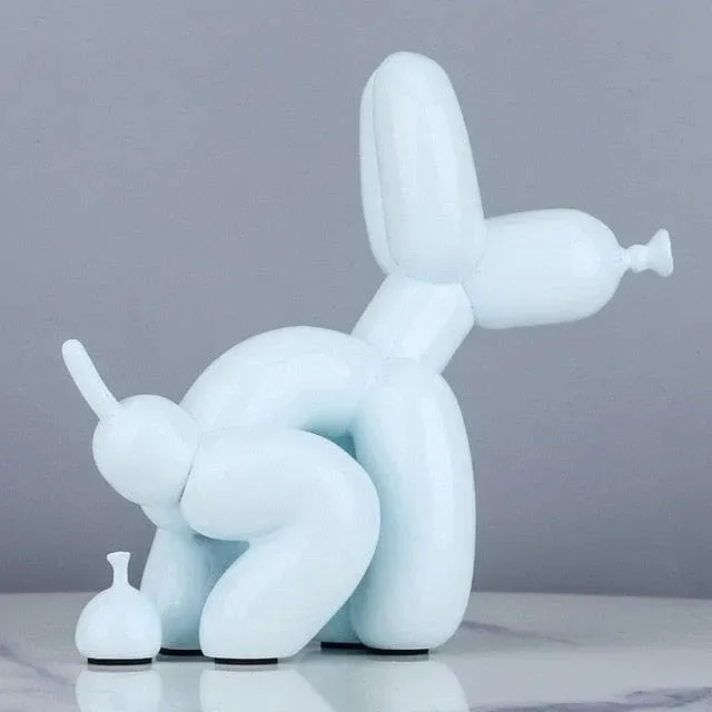 Air Balloon Dog Pooping Figurine