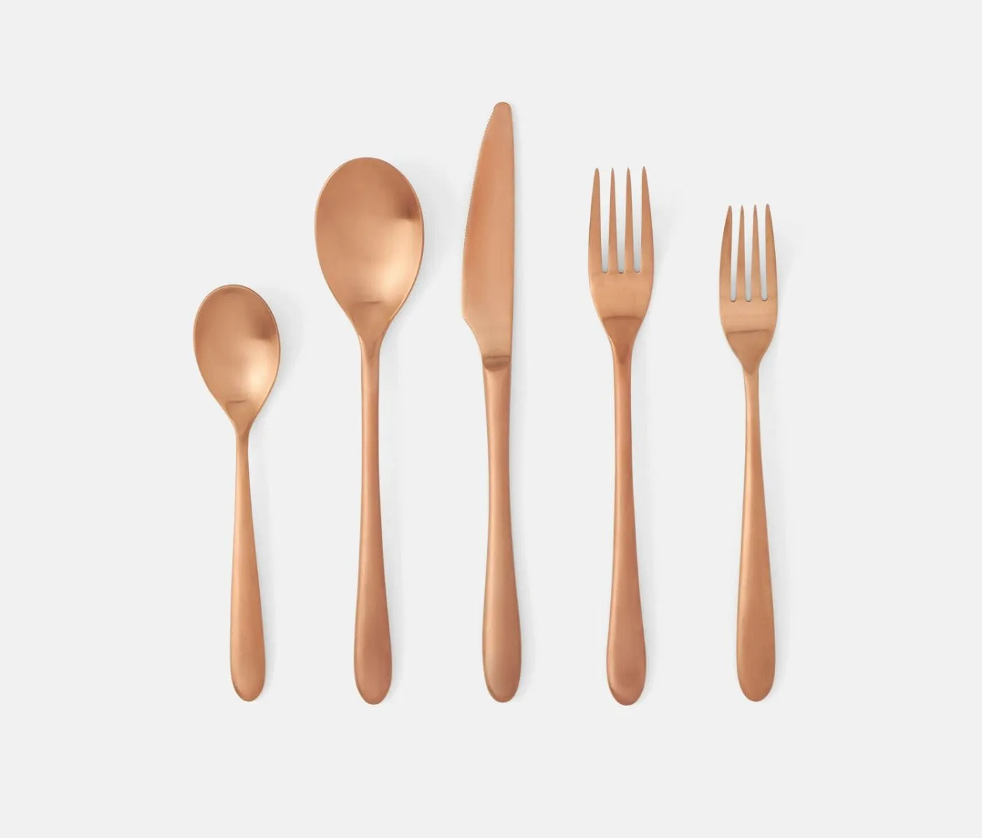 Alba Rose Gold Flatware Set