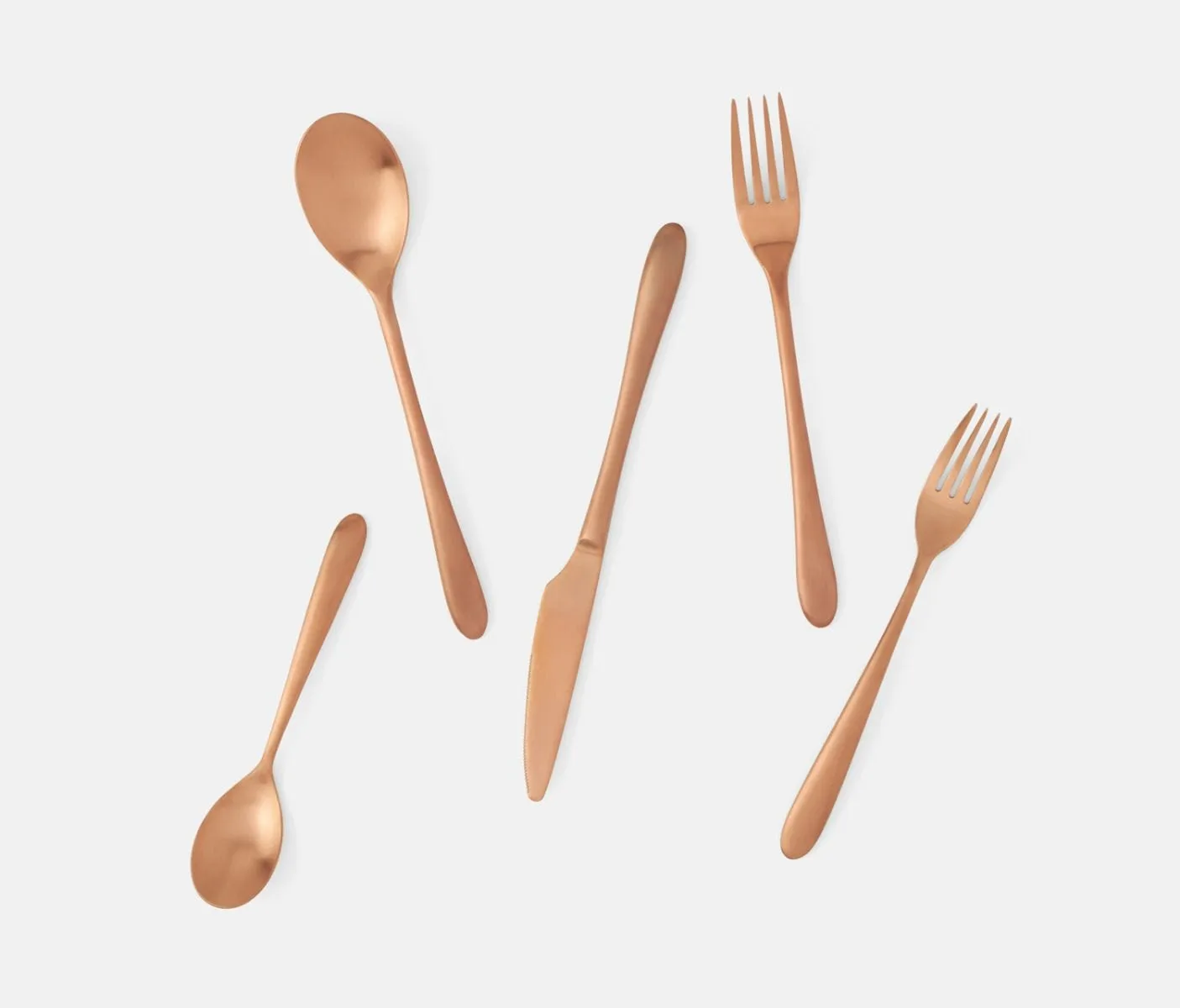 Alba Rose Gold Flatware Set
