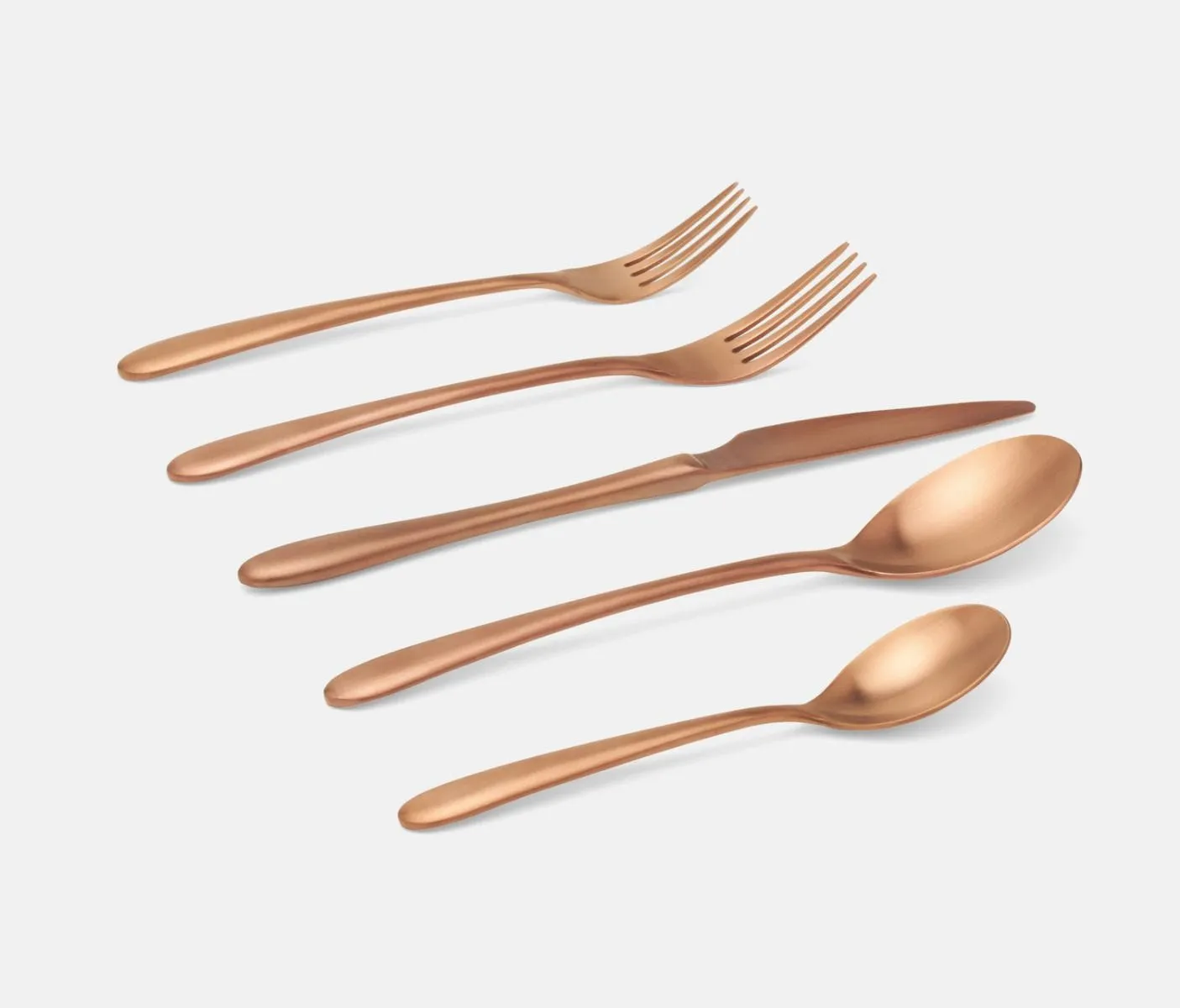 Alba Rose Gold Flatware Set