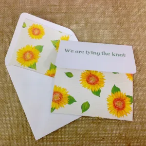 All-in-One Sunflower Design Wedding Invitation, Stationery & Matching Accessories
