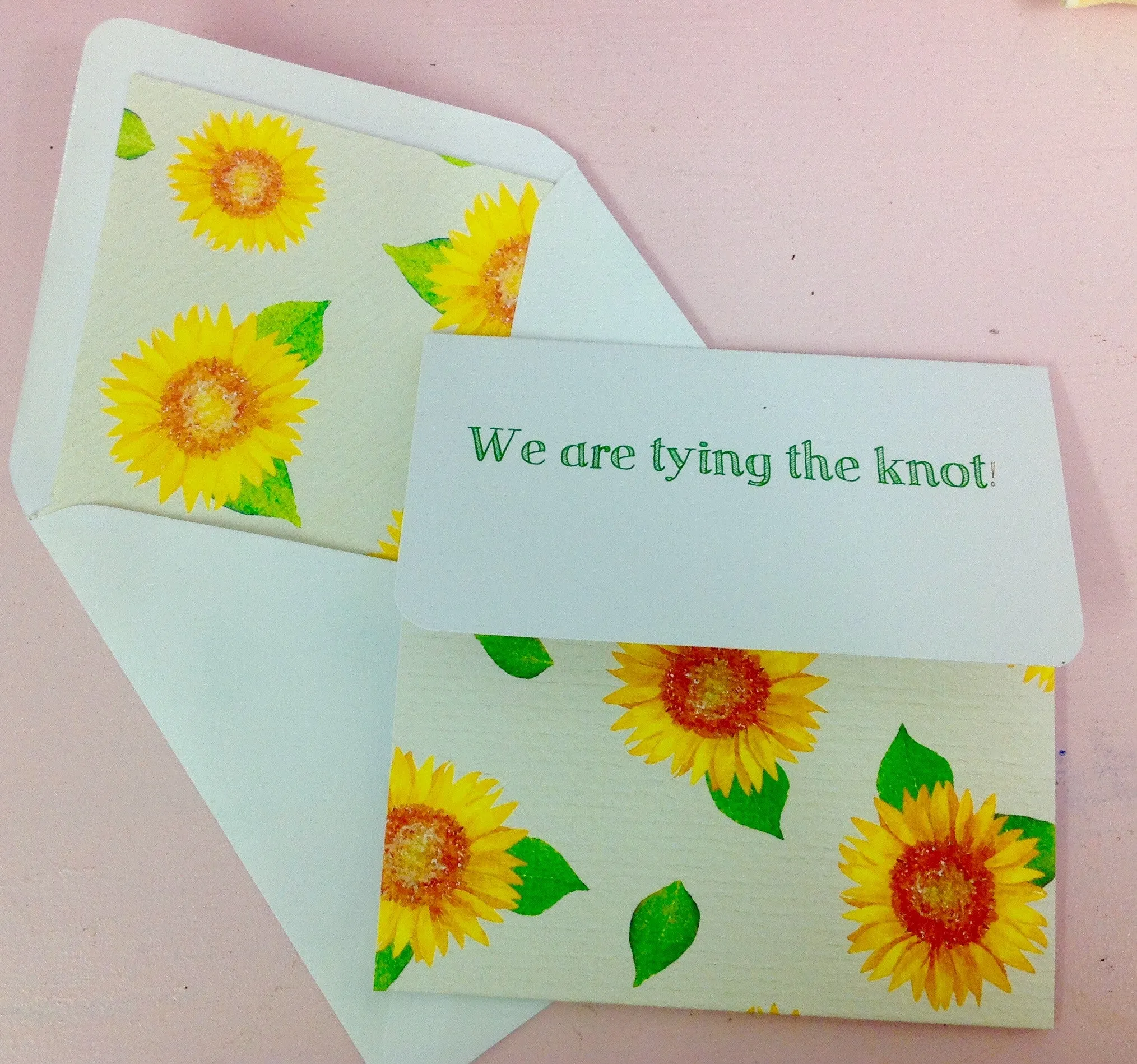 All-in-One Sunflower Design Wedding Invitation, Stationery & Matching Accessories