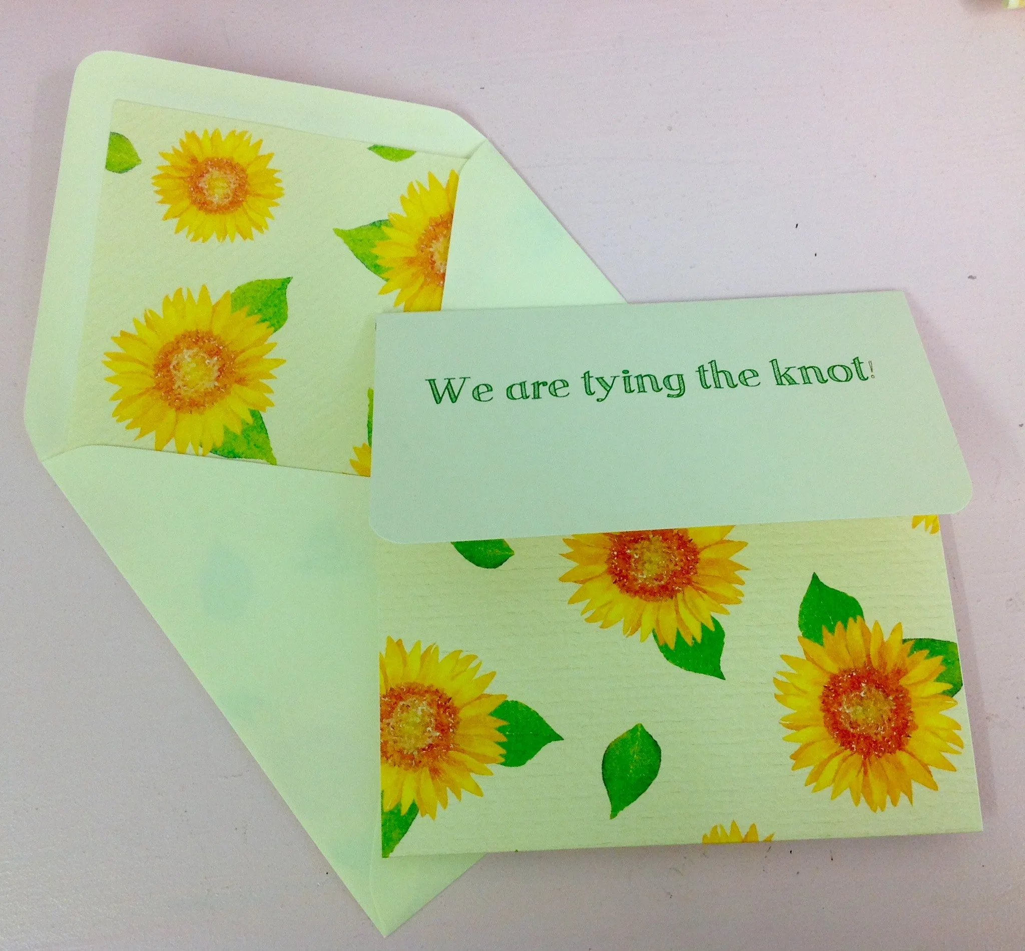 All-in-One Sunflower Design Wedding Invitation, Stationery & Matching Accessories