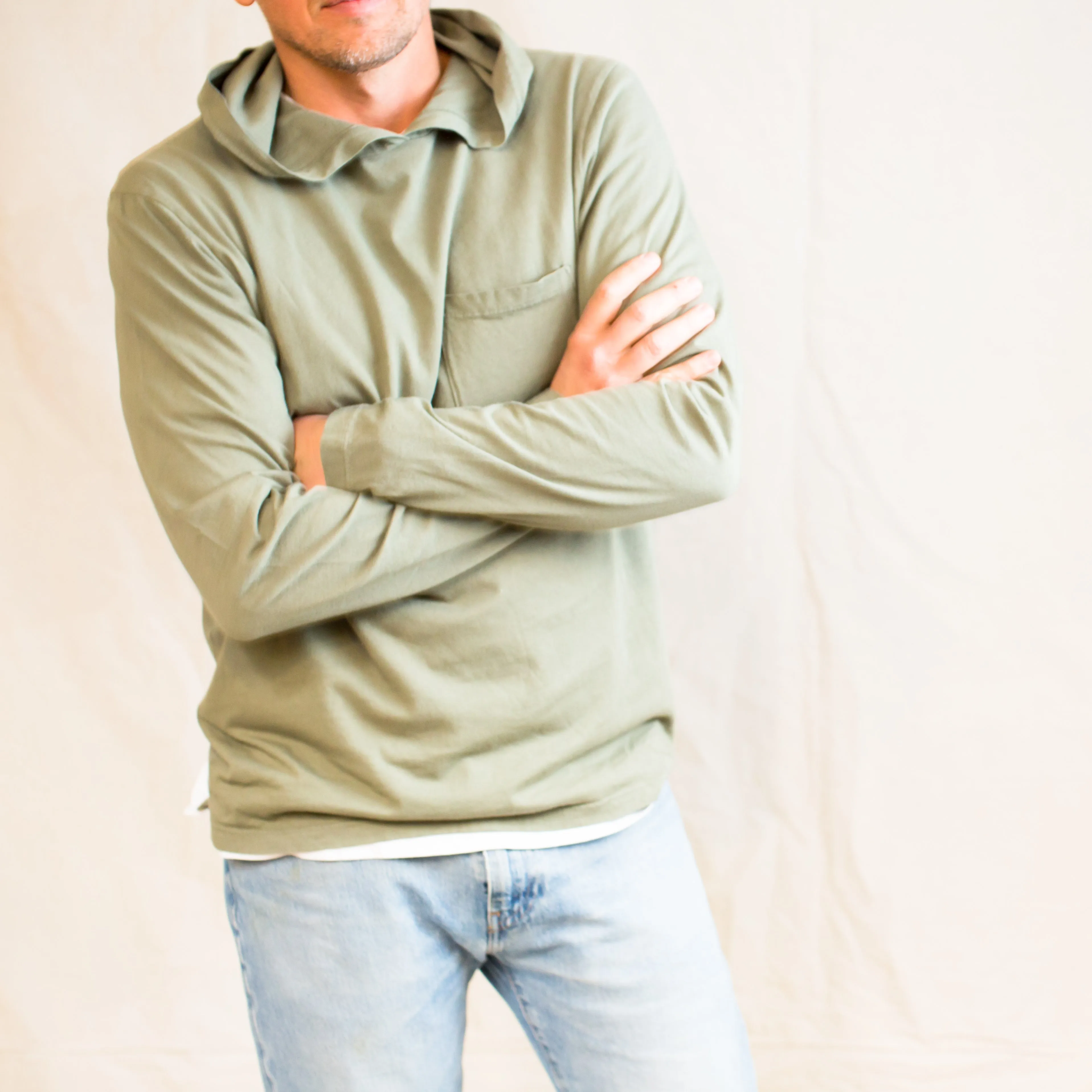 Always Hooded Pocket Tee - Vintage Military