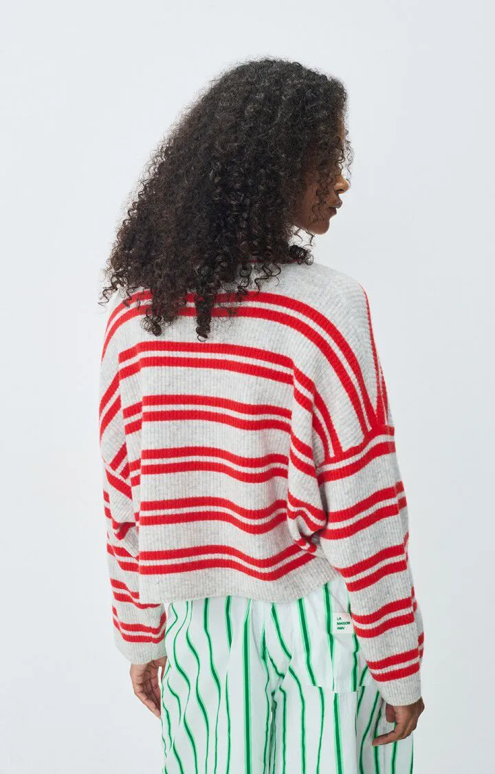 American Vintage - Rax Sweater (Grey / Red)