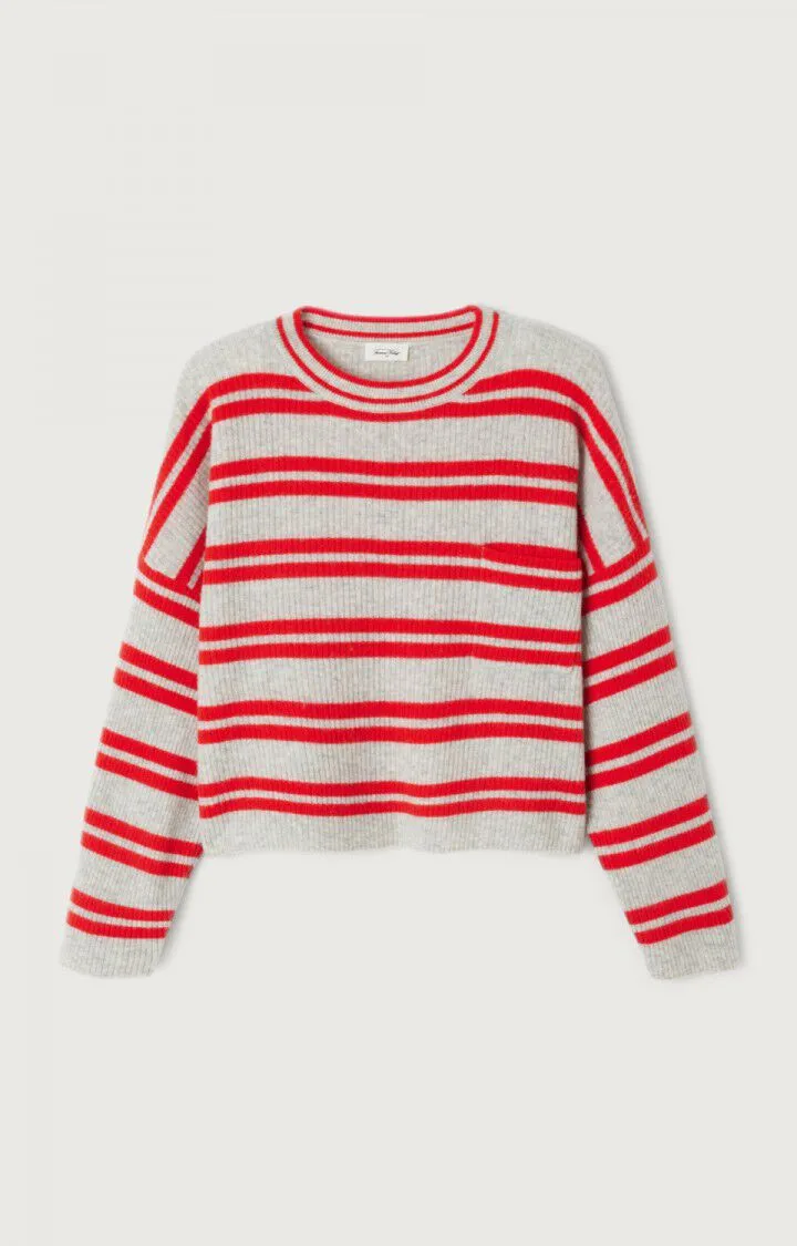 American Vintage - Rax Sweater (Grey / Red)