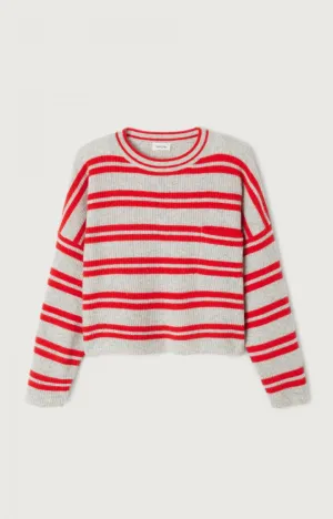 American Vintage - Rax Sweater (Grey / Red)