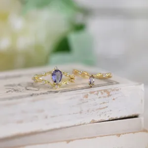 Amethyst Rococo Ring Set - Violet