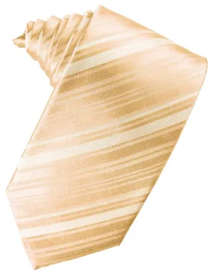 Apricot Striped Satin Necktie