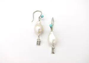 April (baroque pearl birthstone earrings)