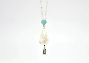 April (baroque pearl birthstone necklace)