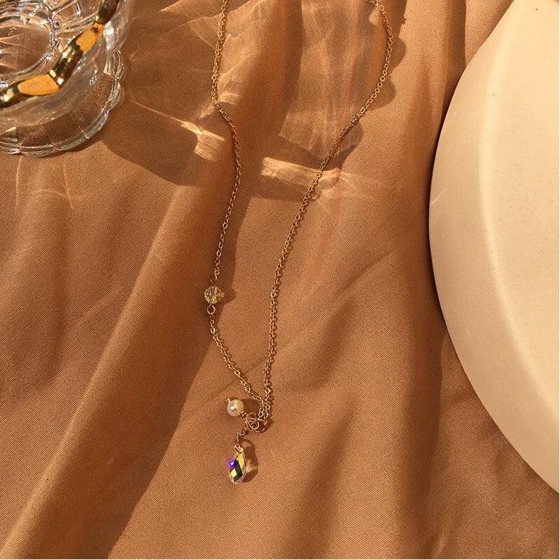 Austrian Crystal & Pearl Necklace