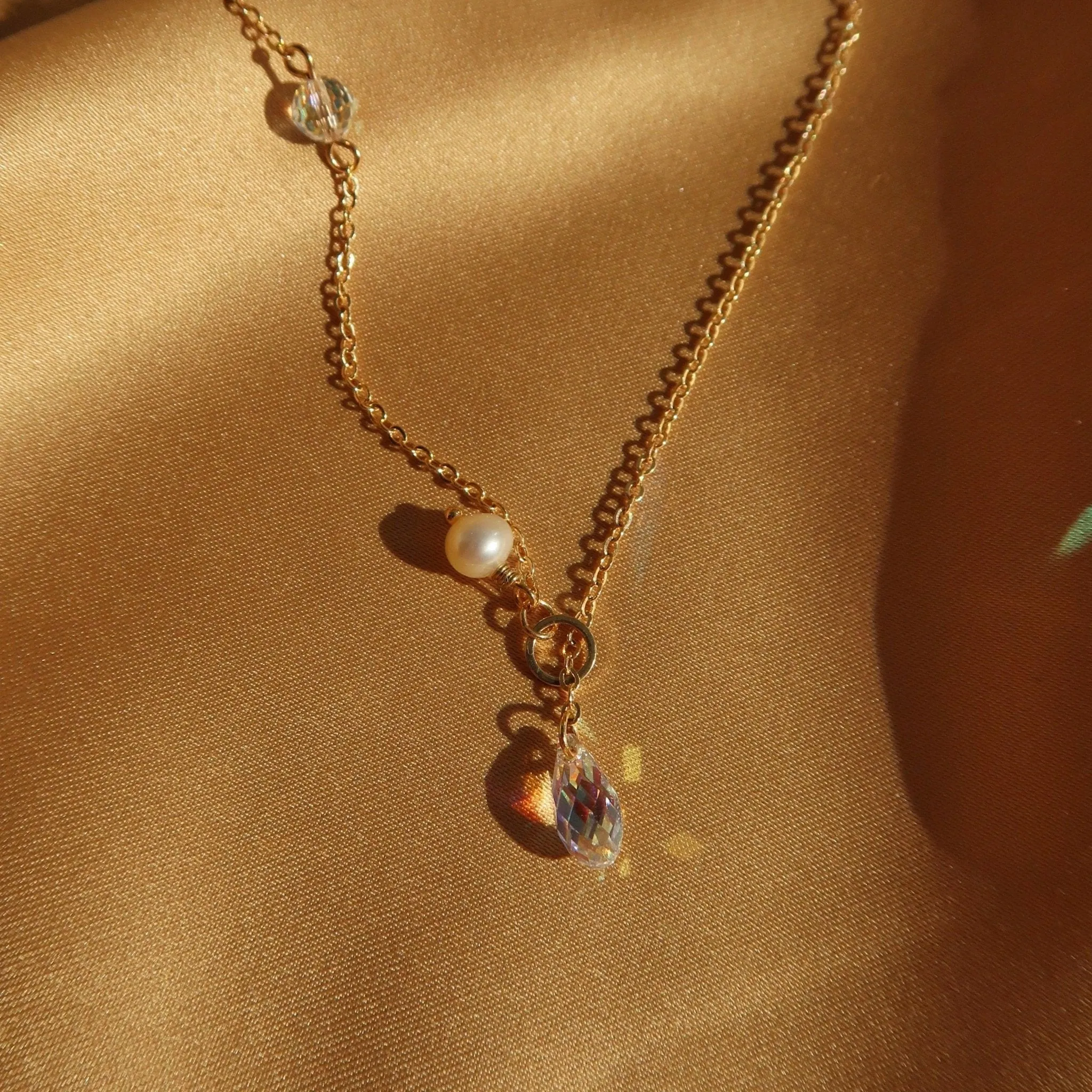 Austrian Crystal & Pearl Necklace