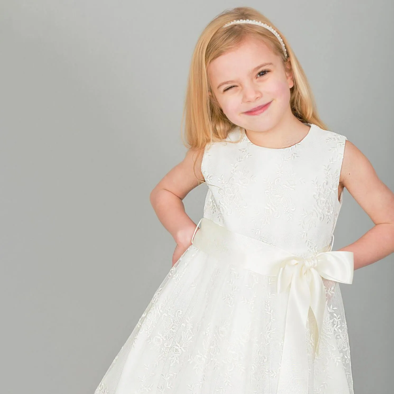 Baby Fleur Dress - Ivory