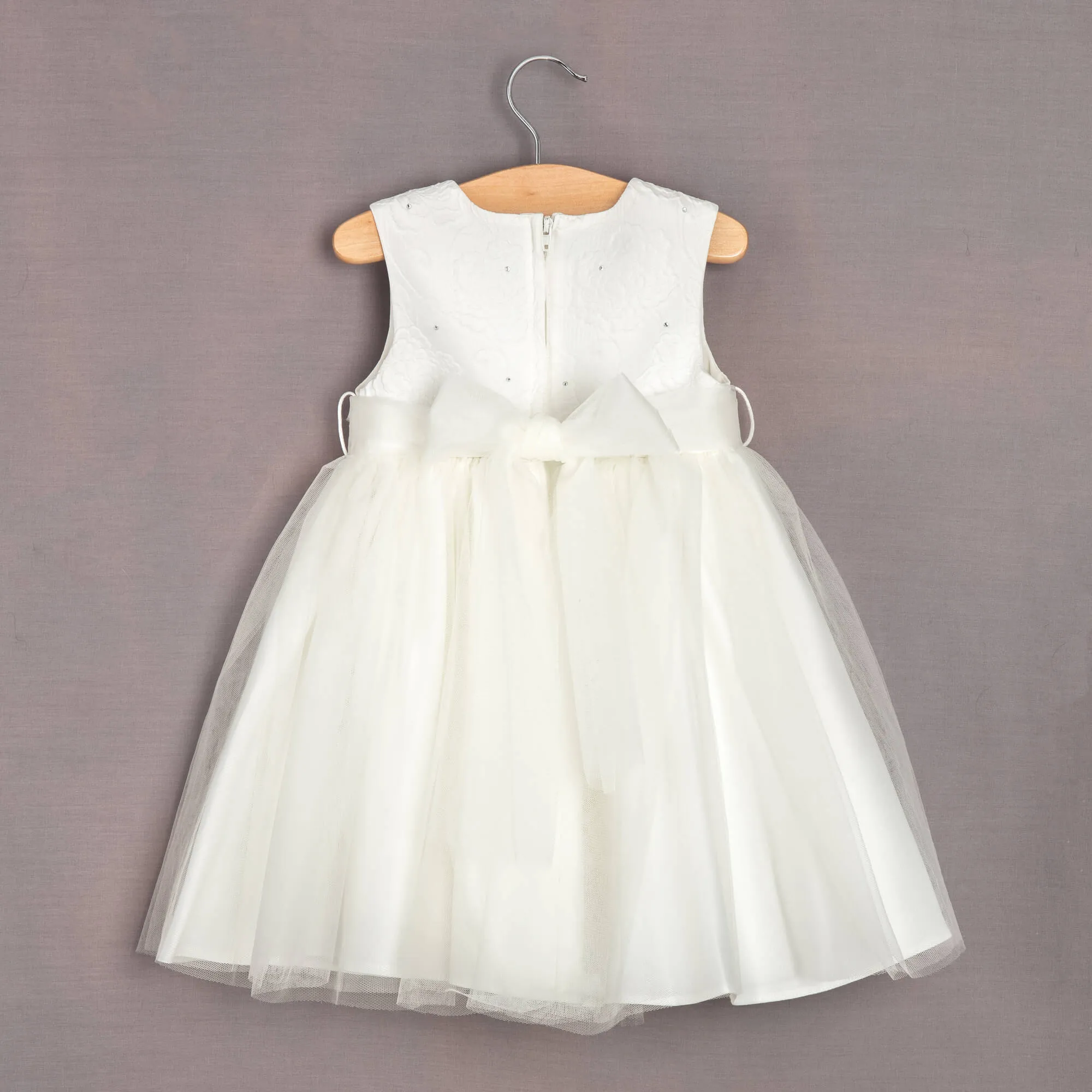 Baby Isabella Flower Dress - Ivory