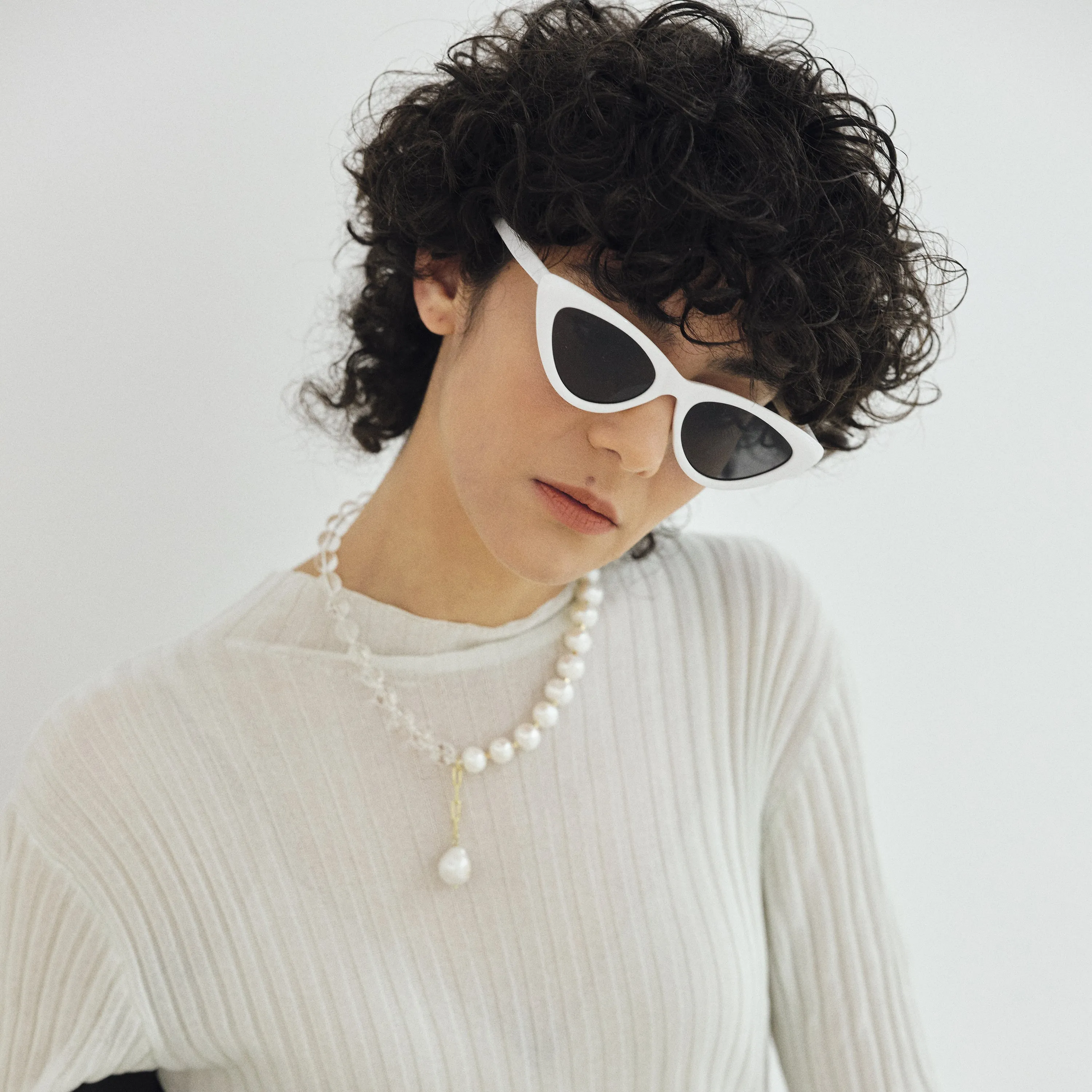 Baroque pearl Lariat Necklace