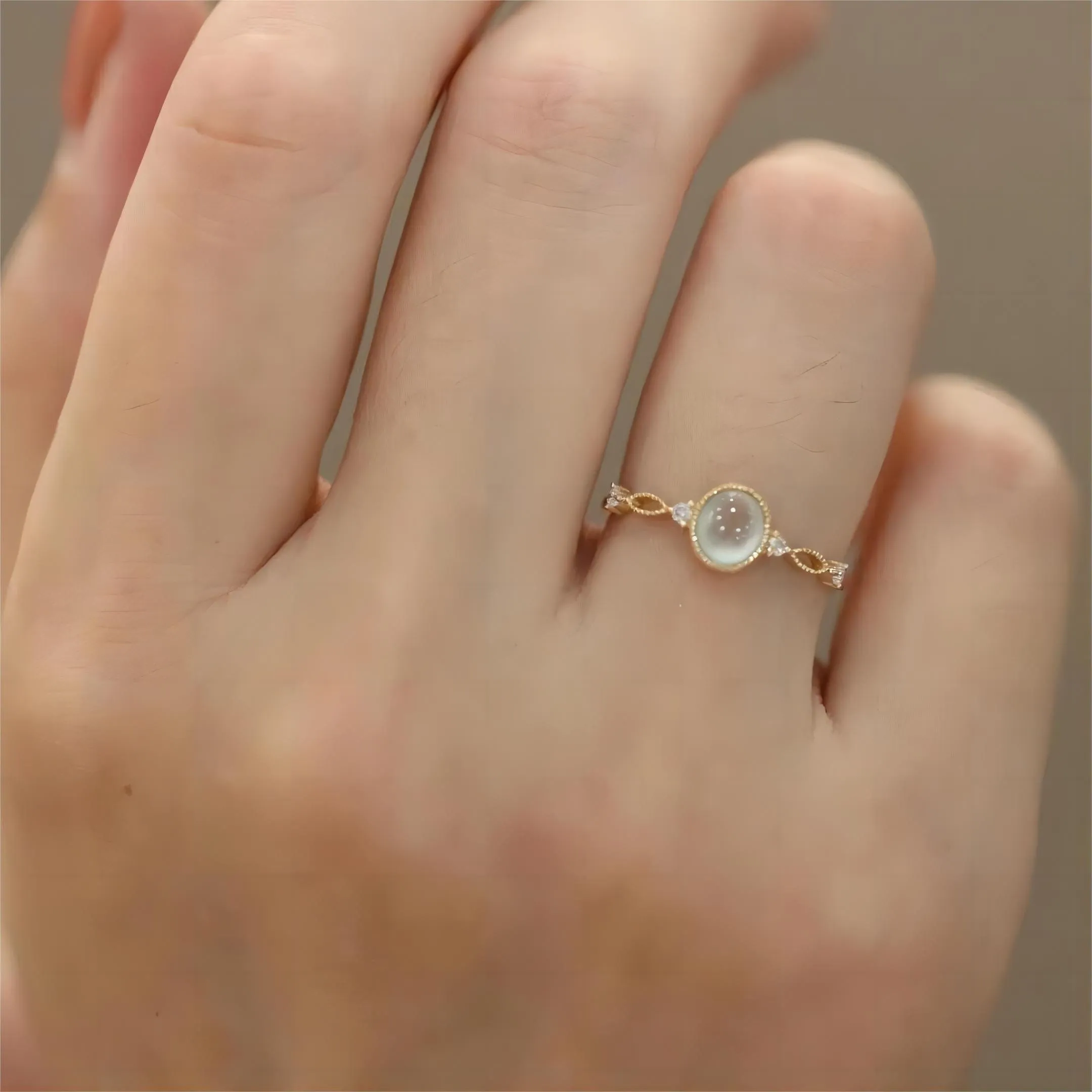 Baroque-style Opal Ring