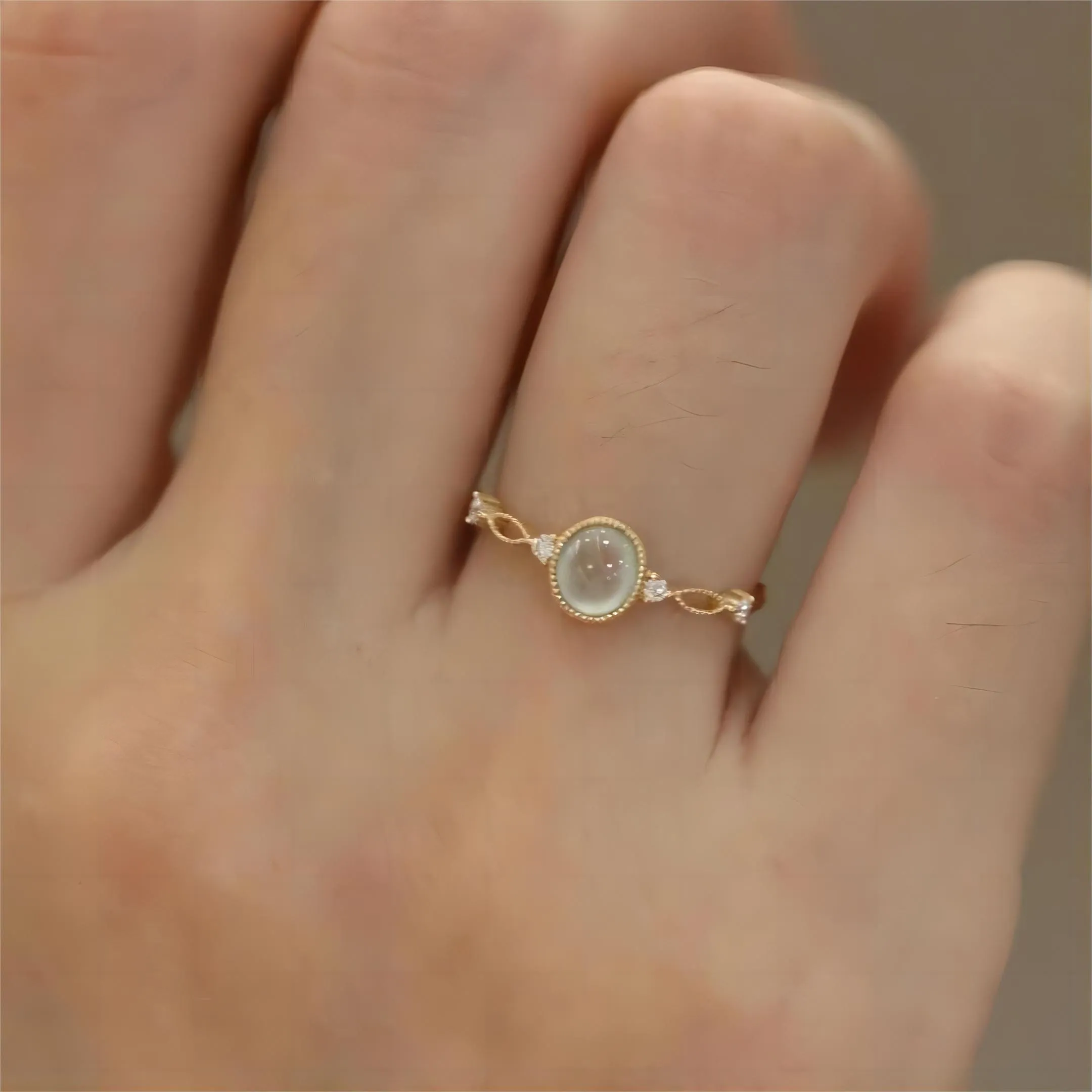 Baroque-style Opal Ring