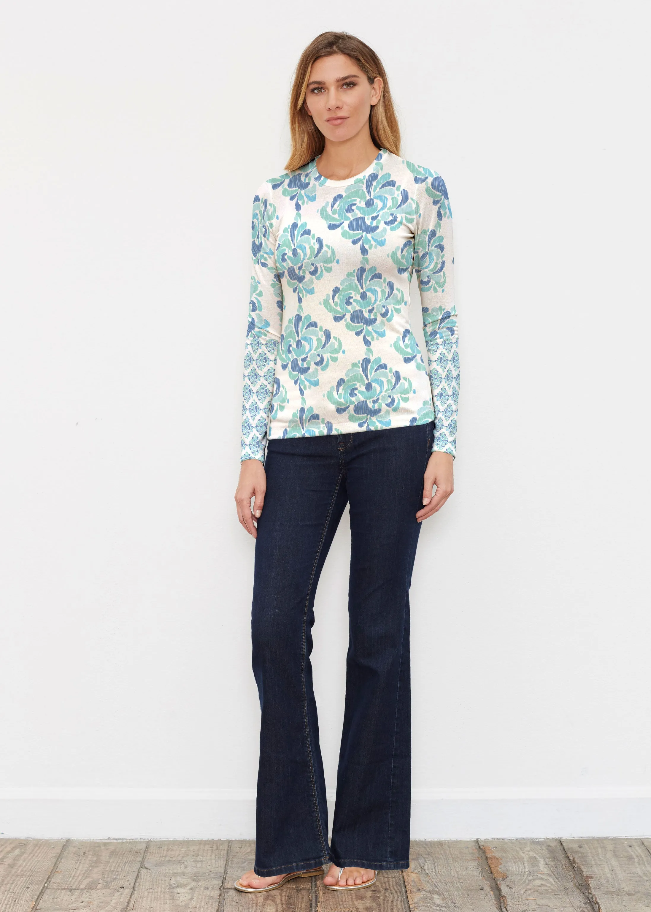 Be Jeweled (7811) ~ Butterknit Long Sleeve Crew Top