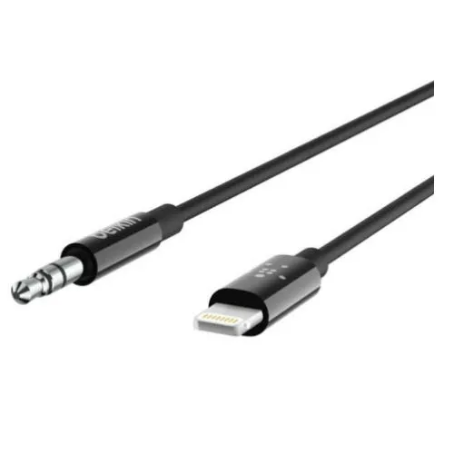 Belkin 3.5mm 90cm AUX to Lightning Cable Adapter For Apple iPhone/Used For Music