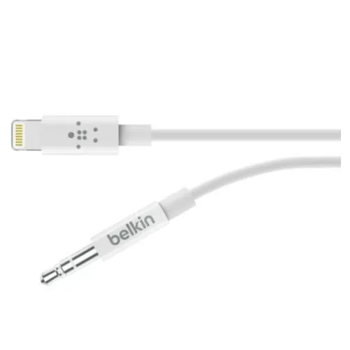 Belkin 3.5mm 90cm AUX to Lightning Cable Adapter For Apple iPhone/Used For Music