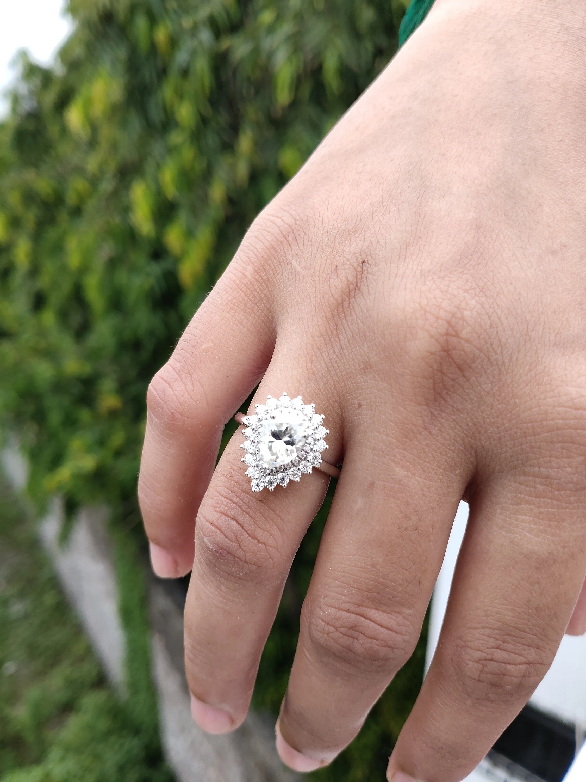 Black friday sale Pear cut Moissanite engagement ring art deco silver/white gold unique ring diamond wedding promise ring christmas gift