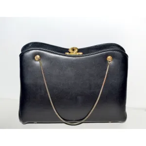 Black Leather Purse By Garay