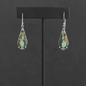 Blackjack Turquoise Earrings in Sterling Silver