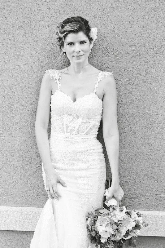 Blush Pink Mermaid Wedding Dress (#Nicole)