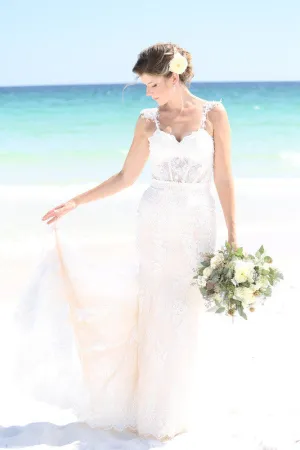 Blush Pink Mermaid Wedding Dress (#Nicole)
