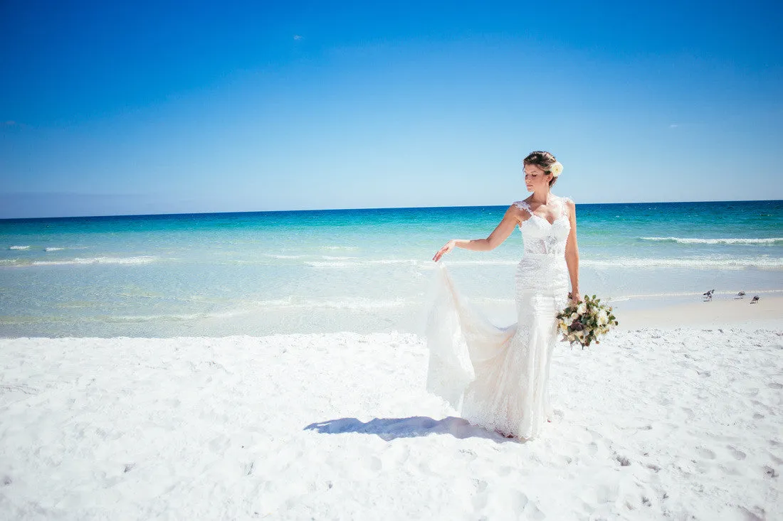 Blush Pink Mermaid Wedding Dress (#Nicole)