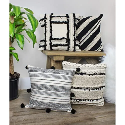 Boho Farmhouse Throw Pillow Covers (Case of 4)