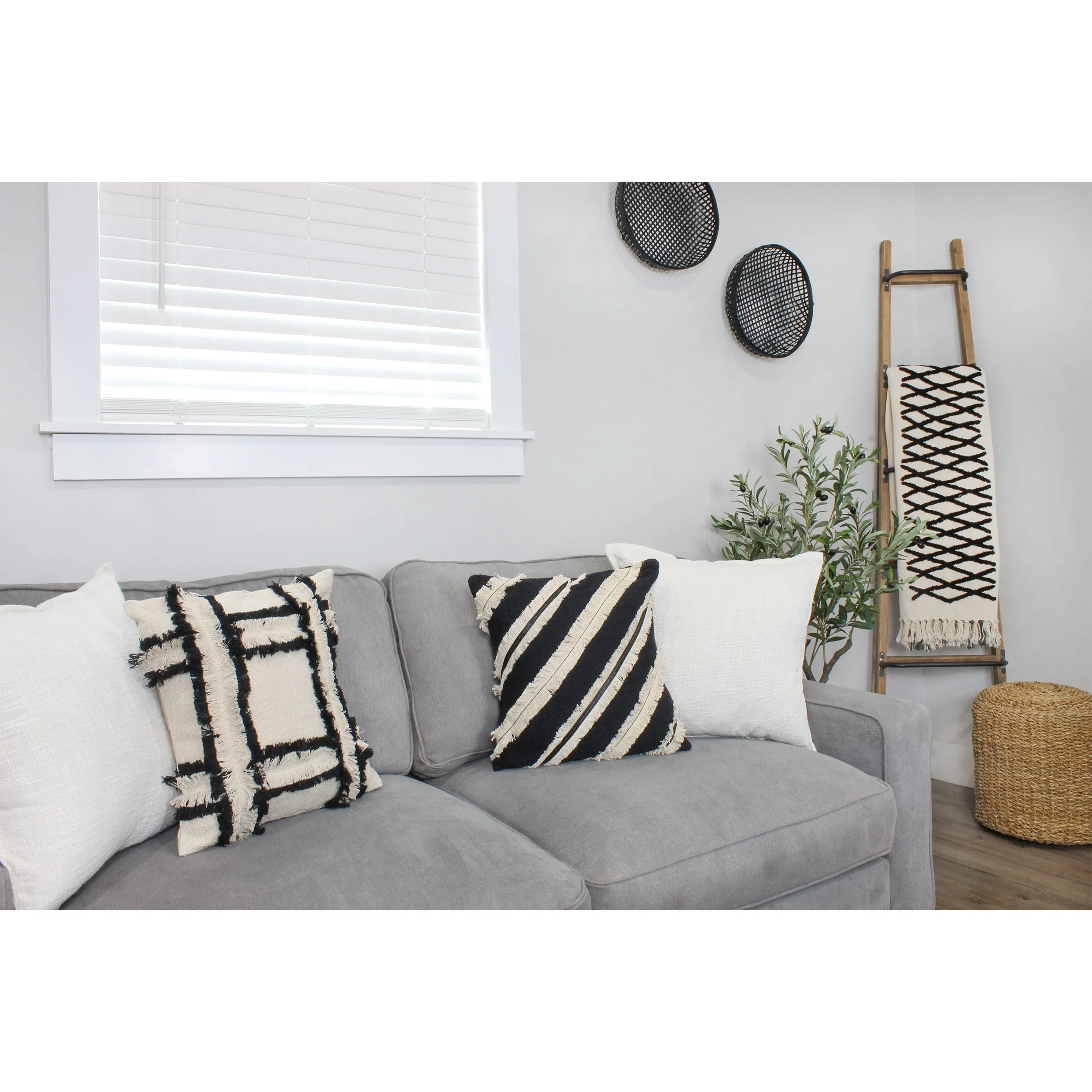 Boho Farmhouse Throw Pillow Covers (Case of 4)