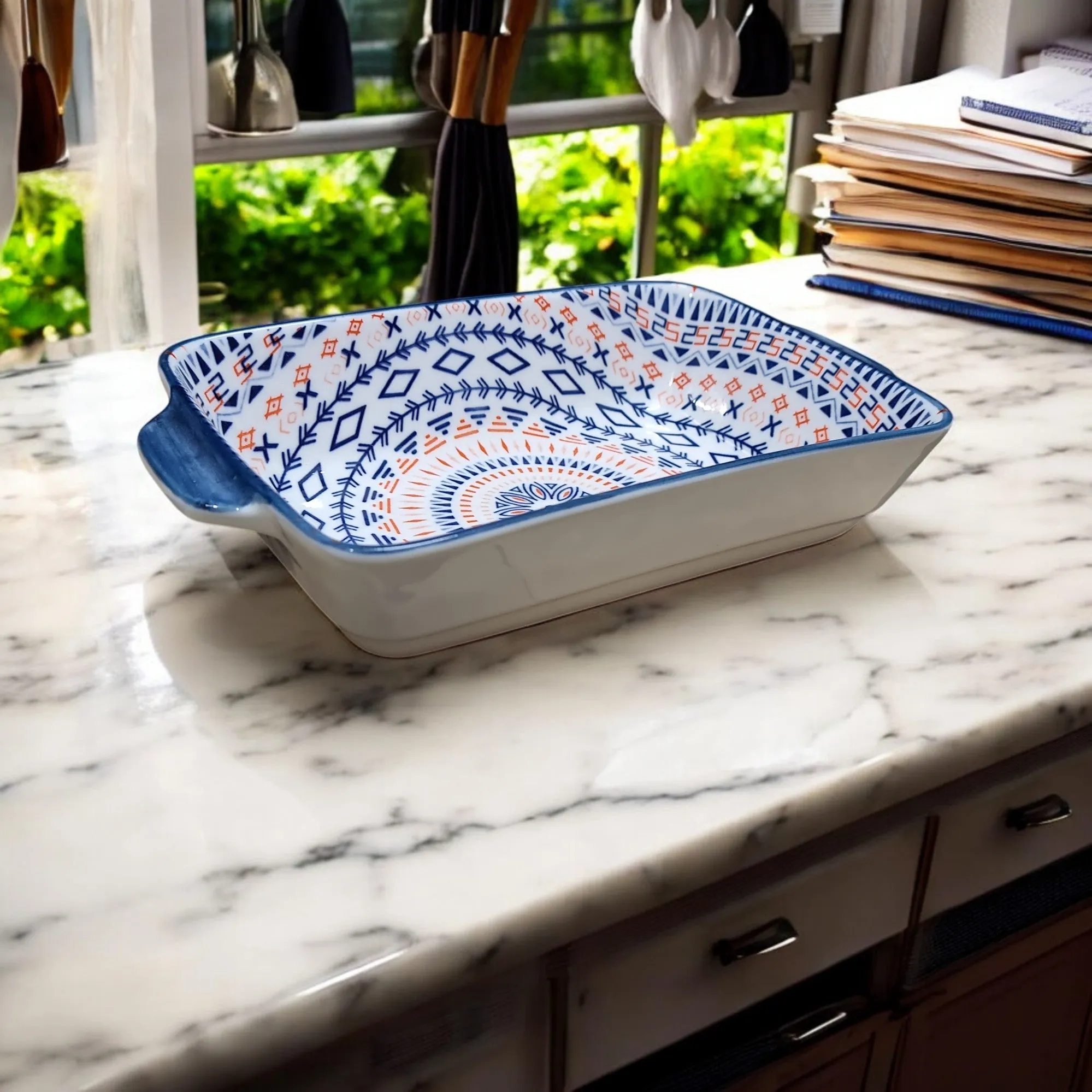 Boho Style Serving Bowl (8.5 inches)