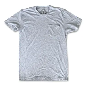 Boston Scally The Basics Pocket Tee T-Shirt - Heather Grey