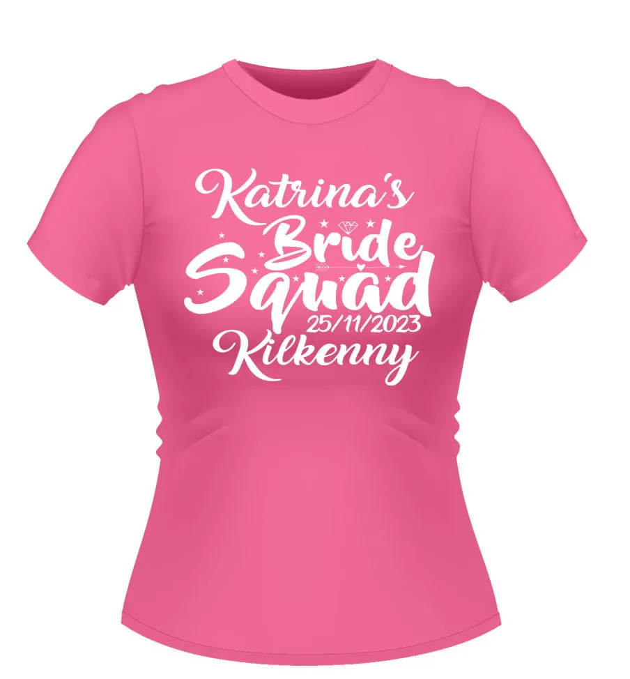 Bride Squad Personalised Hen Party Tshirt
